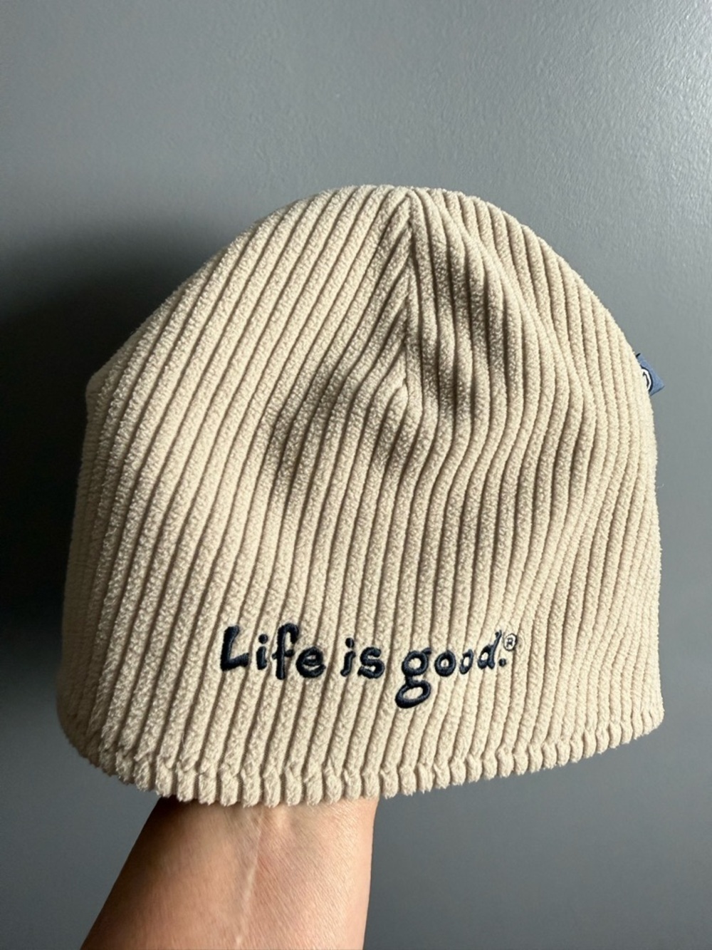 Life Is Good Reversible Unisex Corduroy/Fleece Beanie